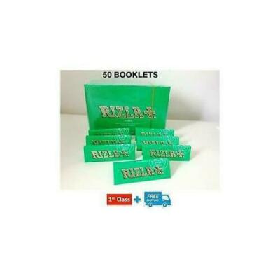 RIZLA GRÜN MITTELDÜNNE ECKEN GESCHNITTEN RAUCHEN BLÄTTCHEN 50 HEFTE ORIGINAL