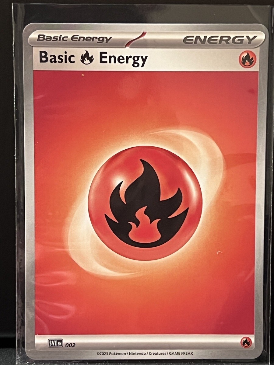 Pokmon TCG Basic Fire Energy Scarlet & Violet - Base Set 002 | RARE DOT  ERROR