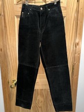 Vtg Wash  Wear Leather Women's Pants Washable Suede Biker Cowgirl Sz 6