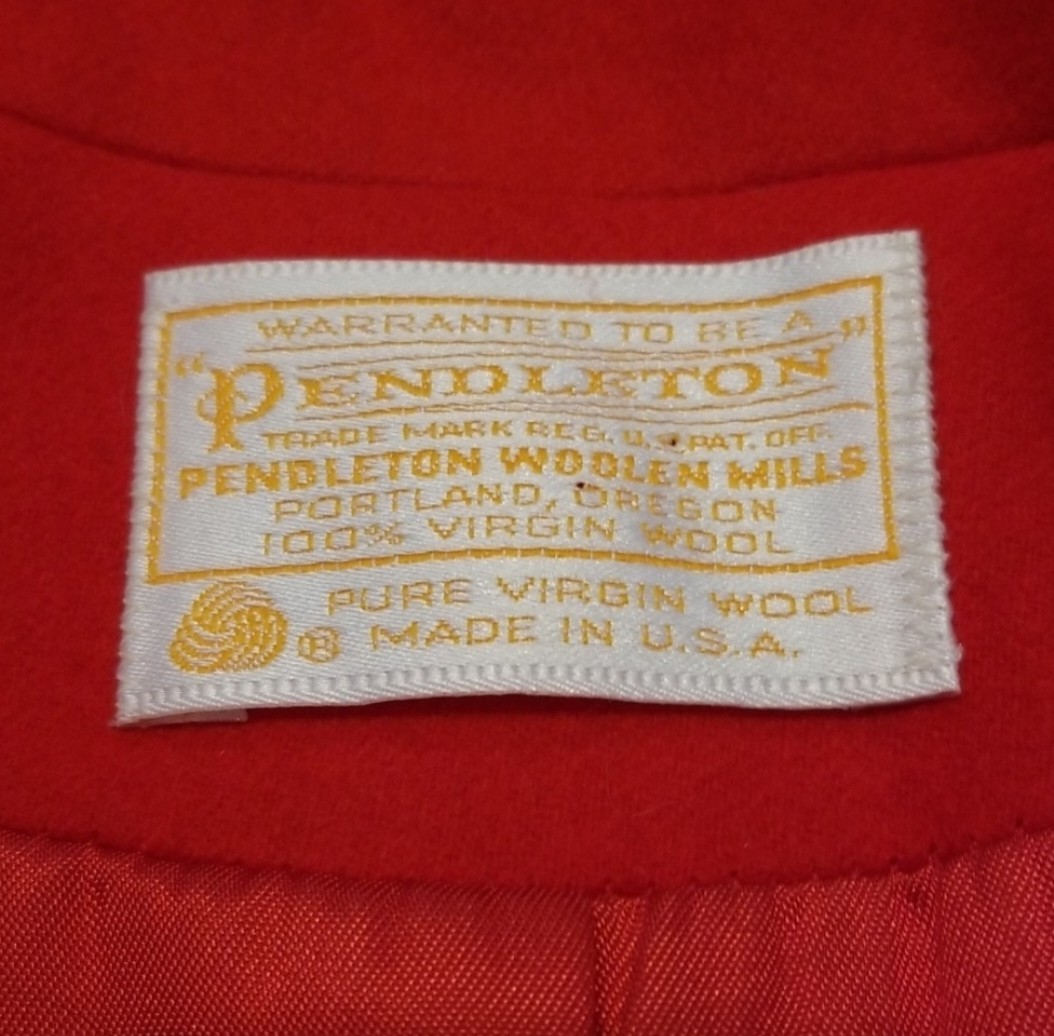 Pendleton Red Virgin Wool Button Down Blazer- Siz… - image 7