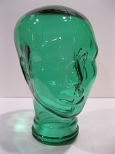 Glass Head SEA GREEN, Life Size Mannequin Head for Decor, Display Hats Wigs, etc