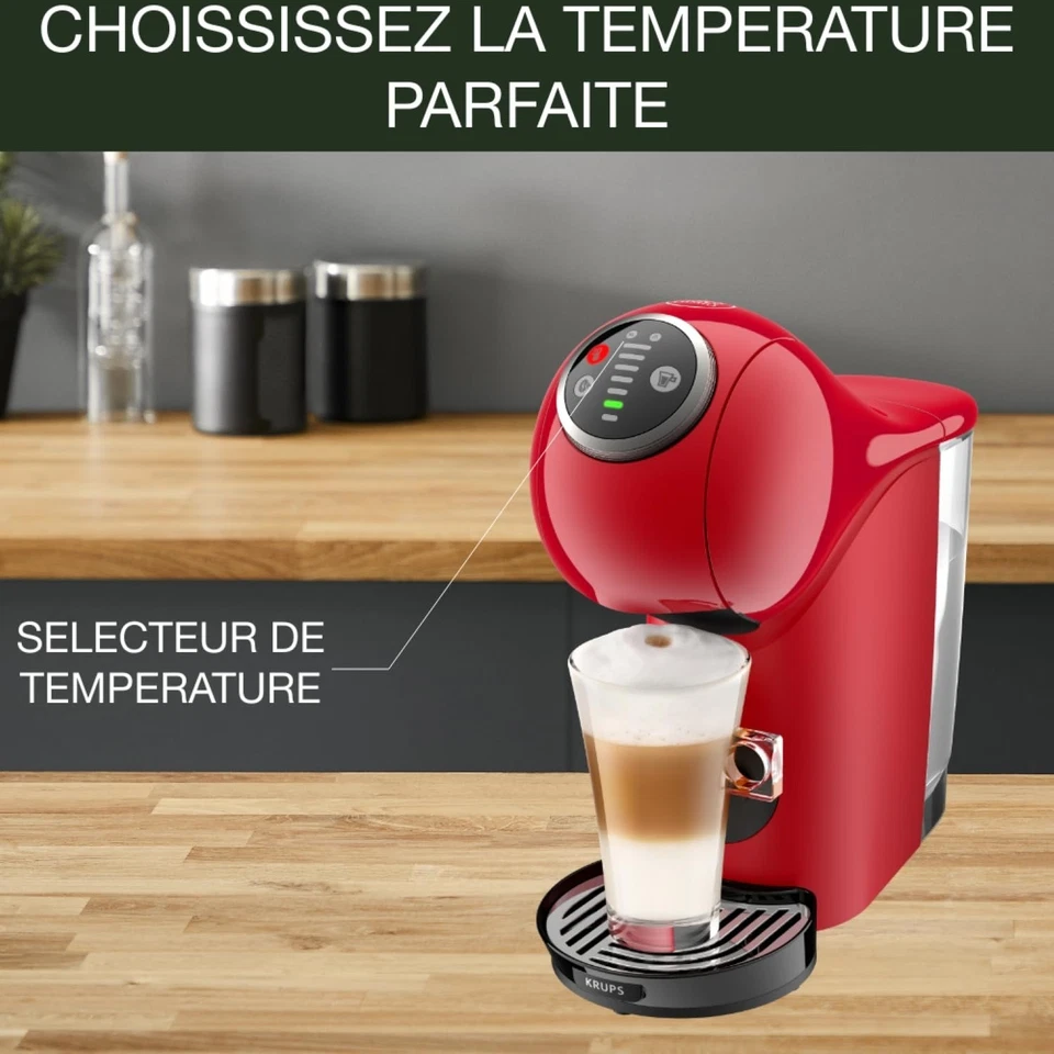 Machine à café à capsules Krups Genio S Plus Rouge 15 bars - Photo 4/4