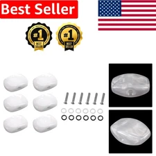 6-Pack Acrylic Tuning Buttons for Classical Guitars – White Pearl