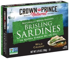 Crown Prince Natural Two Layer Brisling Sardines in 3.75 Ounce Pack of 12 