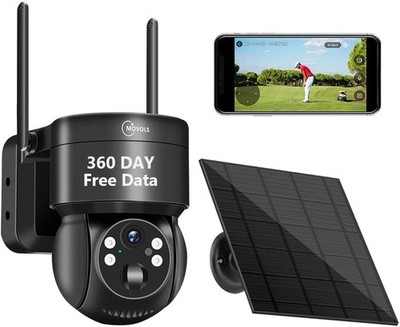 360 Days Free Data 4G LTE Cellular Solar Security Camera