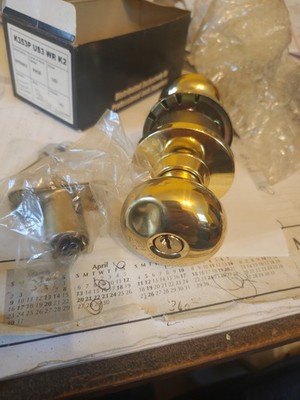 Pls Entrance Lock Dent In Knob New Damaged Grade polished Brass