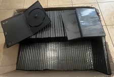 100 Black Empty Standard Replacement Single DVD Cases Boxes 14mm Disc Tv Movie