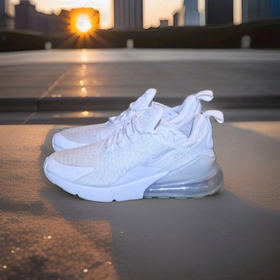 Nike Air Max 270 Triple White Size 5.5Y Women s 7