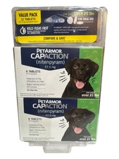 PetArmor CapAction Flea Tabs for Dogs 25 Pounds 12 Ct Exp Date 11/2027  
