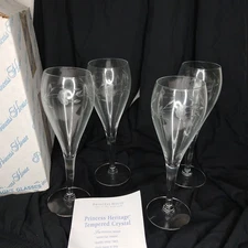 Princess House 432 Crystal Tulip Champagne Glasses Set Of 4 New In Box Barware