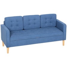 3-Seater Sofa with Hidden Under-Seat Storage, Blue