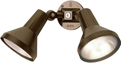 150W Dual-Head Outdoor Flood Light, Weatherproof Dark Bronze Aluminum Body