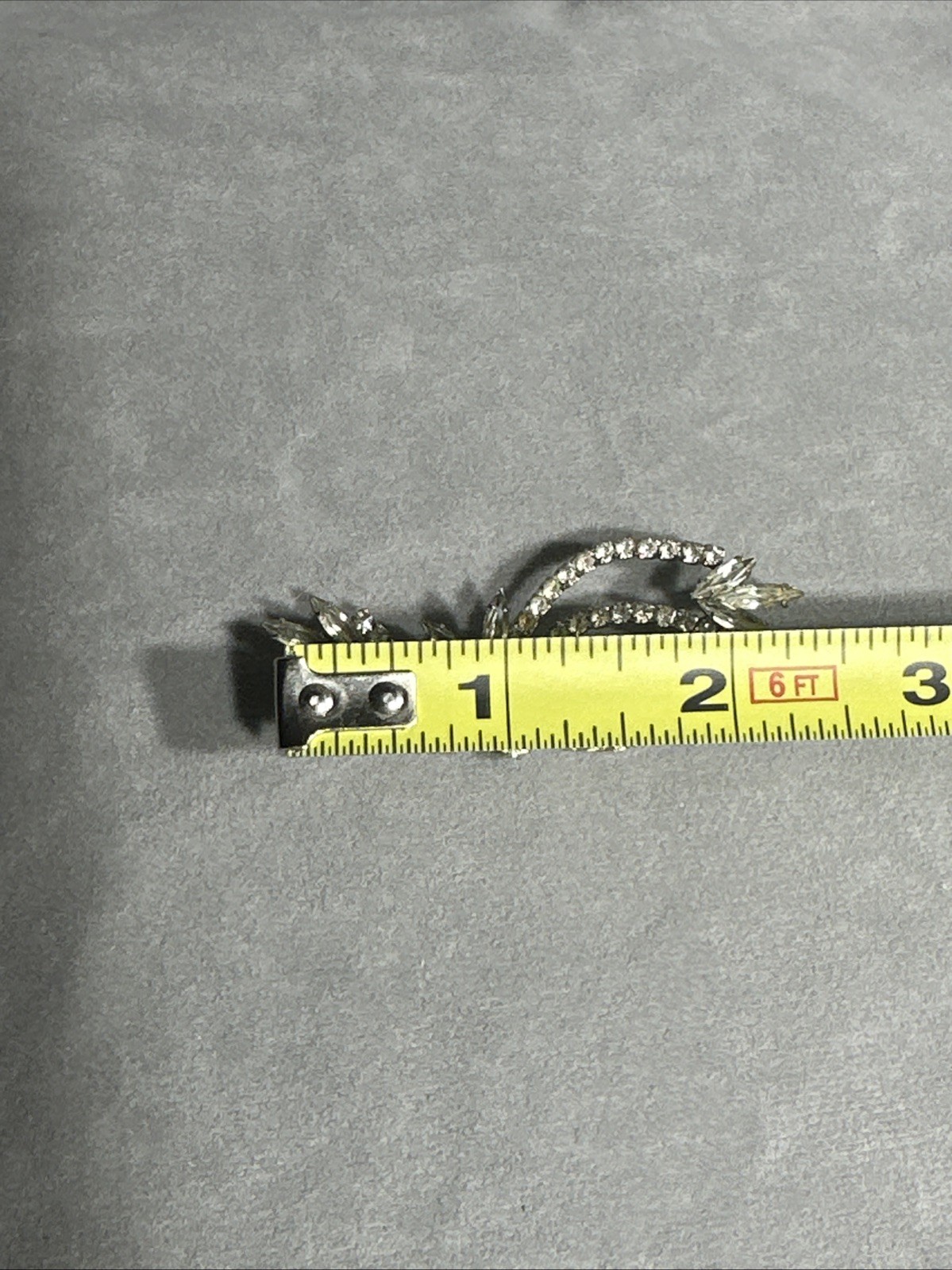 Hobe Signed Rhinestone Brooch Vintage Clear Cryst… - image 11