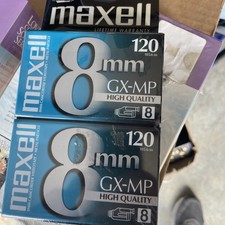 2 Pack Maxell 8mm GX-MP 8 120 Blank Sealed Camcorder Videotapes Tapes NEW Sealed