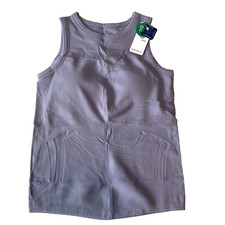 Attraco Sleeveless Workout Shirt Womens Size M Purple Ribbed Stretch Bra Liner