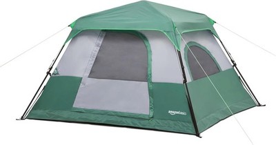 Basics Instant Camping Tent with Rainfly, Weather-Resistant, Quick Setup
