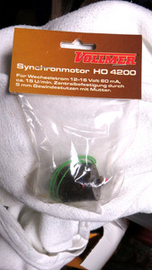 Vollmer Synchronmotor Motor - HO 4200 for 12-16 Volts A.C - NEW, Never Opened