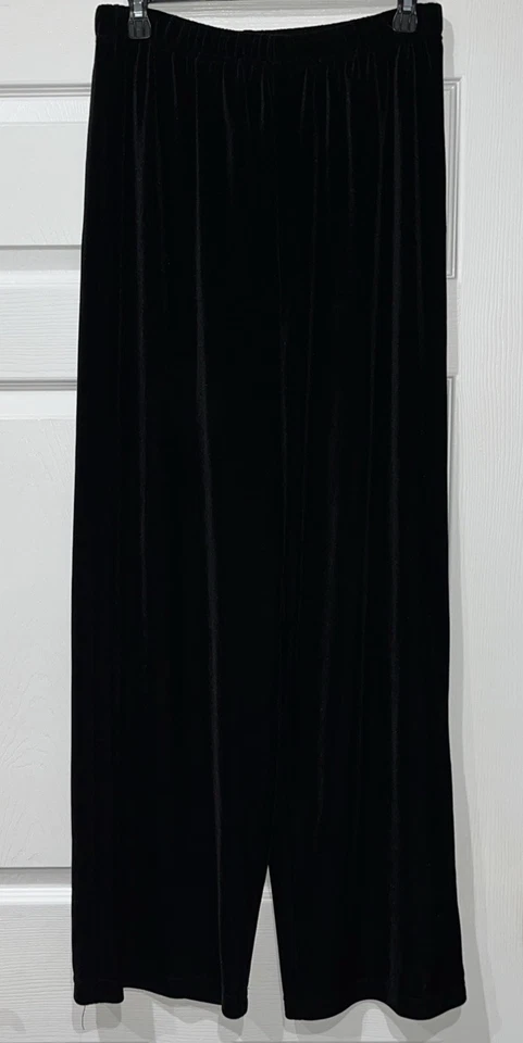 Pantalones de terciopelo negro para mujer talla grande 12/14 Foto 4 de 4
