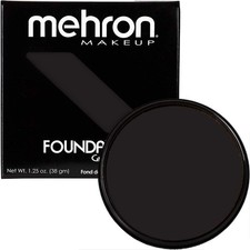 Mehron Makeup Foundation Greasepaint - BLACK, Face Body Paint