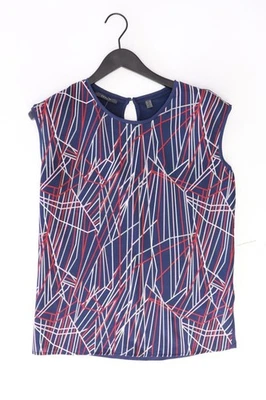 Esprit Kurzarmbluse Regular Bluse für Damen Gr. 38, M geometrisches Muster blau - Bild 1 von 4