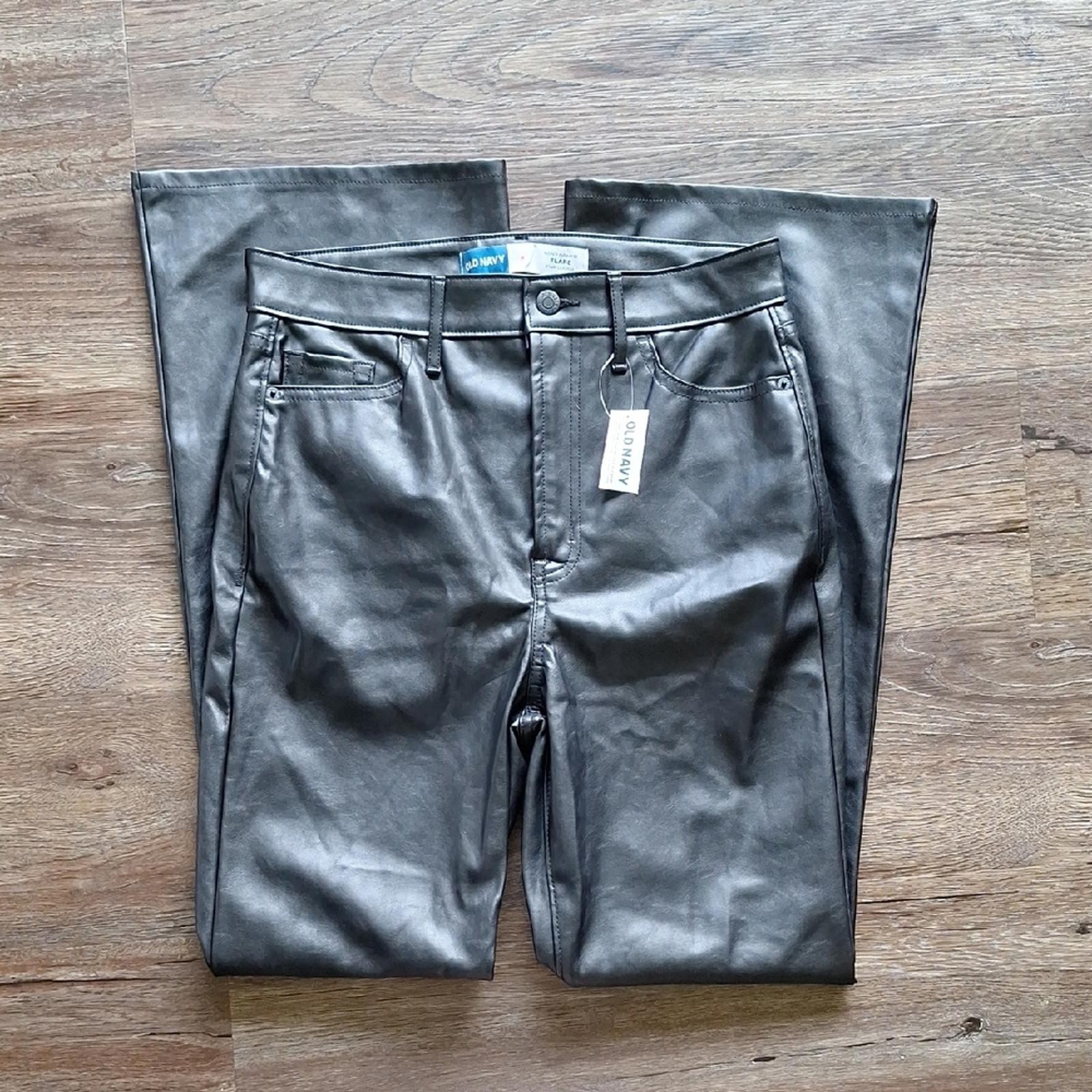 Nwt Old Navy High Rise Flair Pleather Pant Size 8
