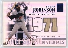 2002 Topps Tribute Milestone Materials Seasons 8/71 Frank Robinson HOF 7xr