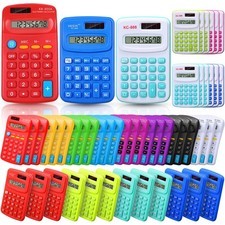 Yunsailing 48 Pcs Pocket Calculator Bulk Small 4 Function Small, Multicolor