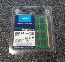NEW Crucial 16GB Kit DDR3L-1600 SODIMM DDR3 Laptop RAM CT102464BF160B.C16FPD