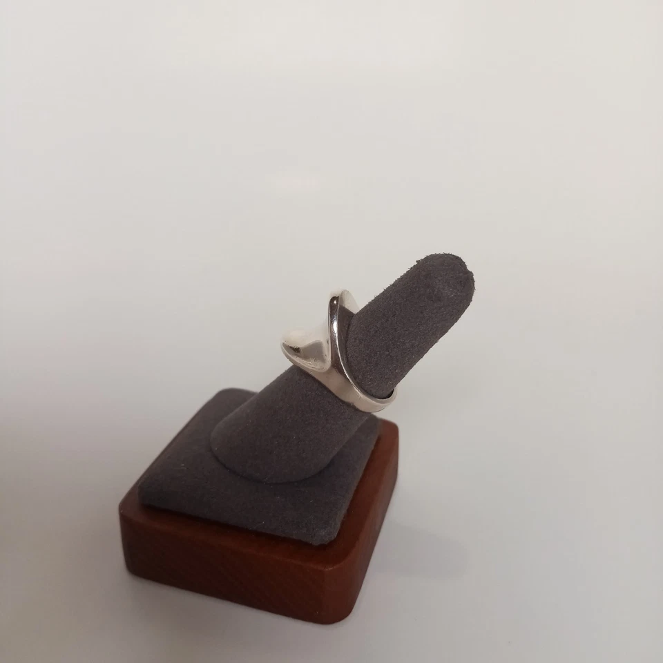 Raro Artesano Dinamarca M.P. Anillo cóncavo Christoffersen de plata de ley 925 talla 6 Foto 4 de 4