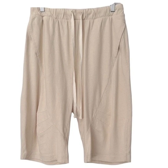 Pantalones Cortos Largos FREE PEOPLE Free-est Marfil Crema Informales Barril Talla Pequeña