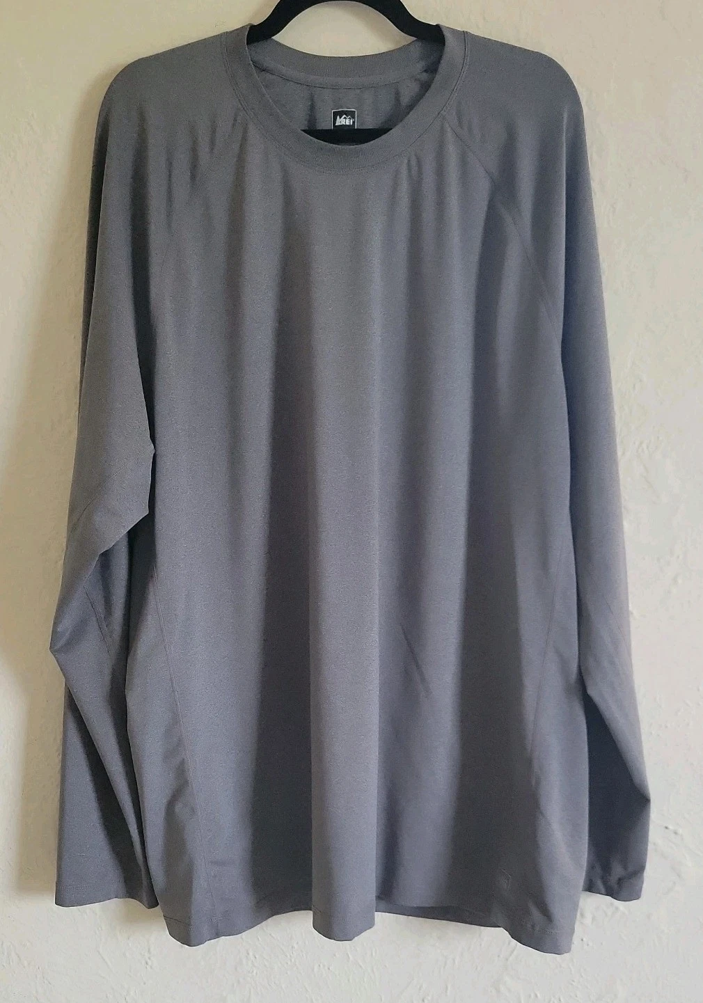 REI Shirt Mens 3XL Gray Long Sleeve Performance Active Outdoor Hiking