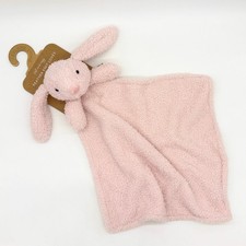 Levi And Emmie Pink Bunny Feather Knit Baby Lovey Security Blanket NEW