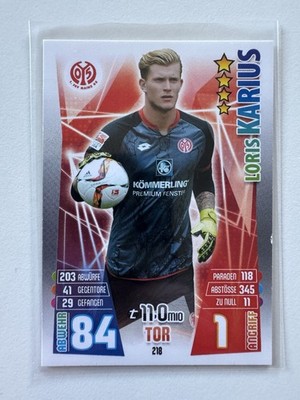 2015/16 Topps Match Attax Loris Karius #218  
