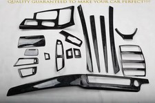 For BMW 5 Series 2011-17 Black Wood Grain Center Console Interior Full Kit Trim