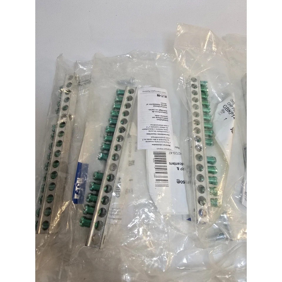 Lot Of 9 Eaton GBKP14 / 14-Terminal Ground Bar Kit, BRP & CHP Loadcenters - Image 4 of 4