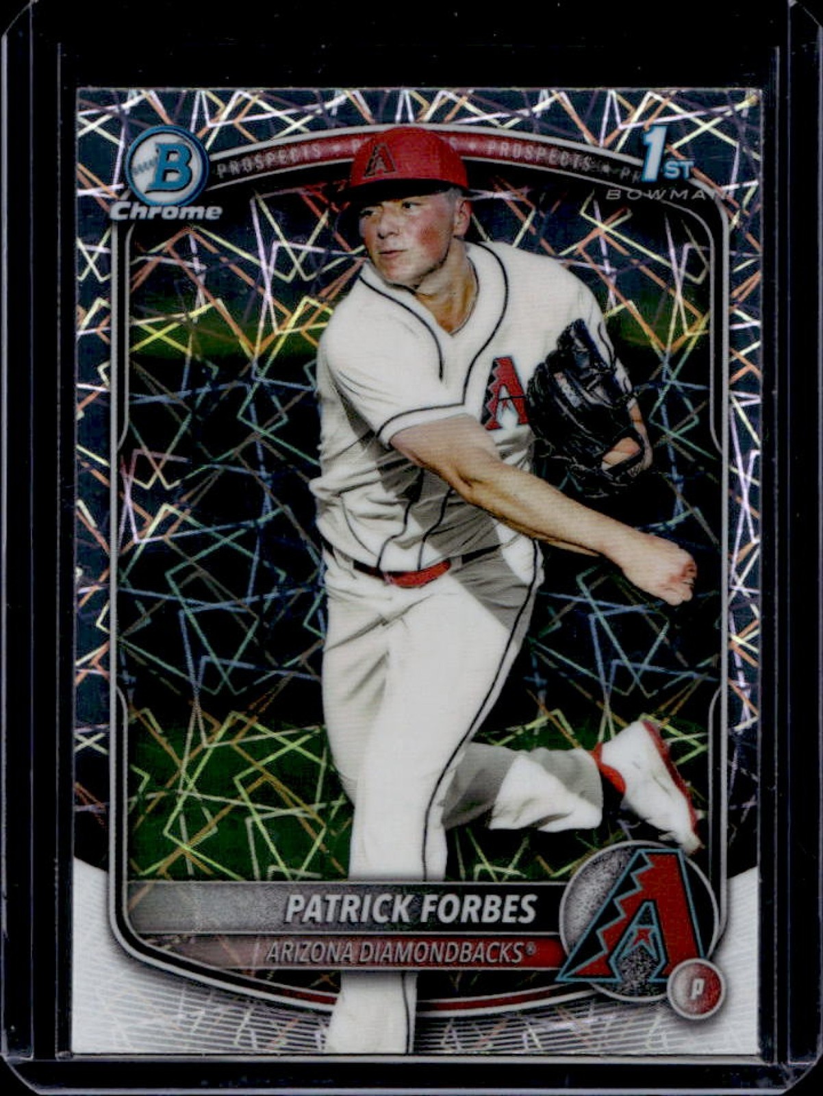 2025 Bowman Draft Patrick Forbes Chrome Lazer Refractor 1st #BDC-89 Diamondbacks