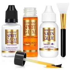 WOZUTUNT Spirit Gum Adhesive and Remover Kit with Bonus Liquid Latex - 15ml Prof