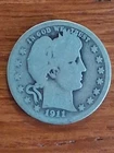 1911 P Barber Quarter