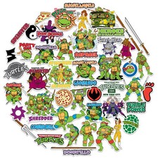 TMNT TEENAGE MUTANT NINJA TURTLES VARIETY DIE CUT VINYL 50 CT STICKER PACK