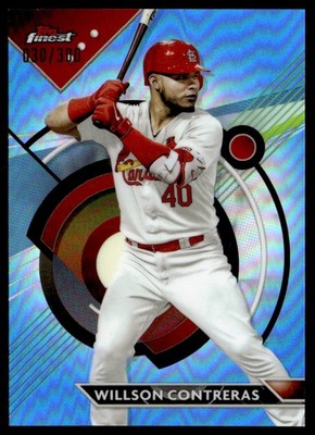 2023 Finest #63 Willson Contreras Sky Blue Refractor #/300