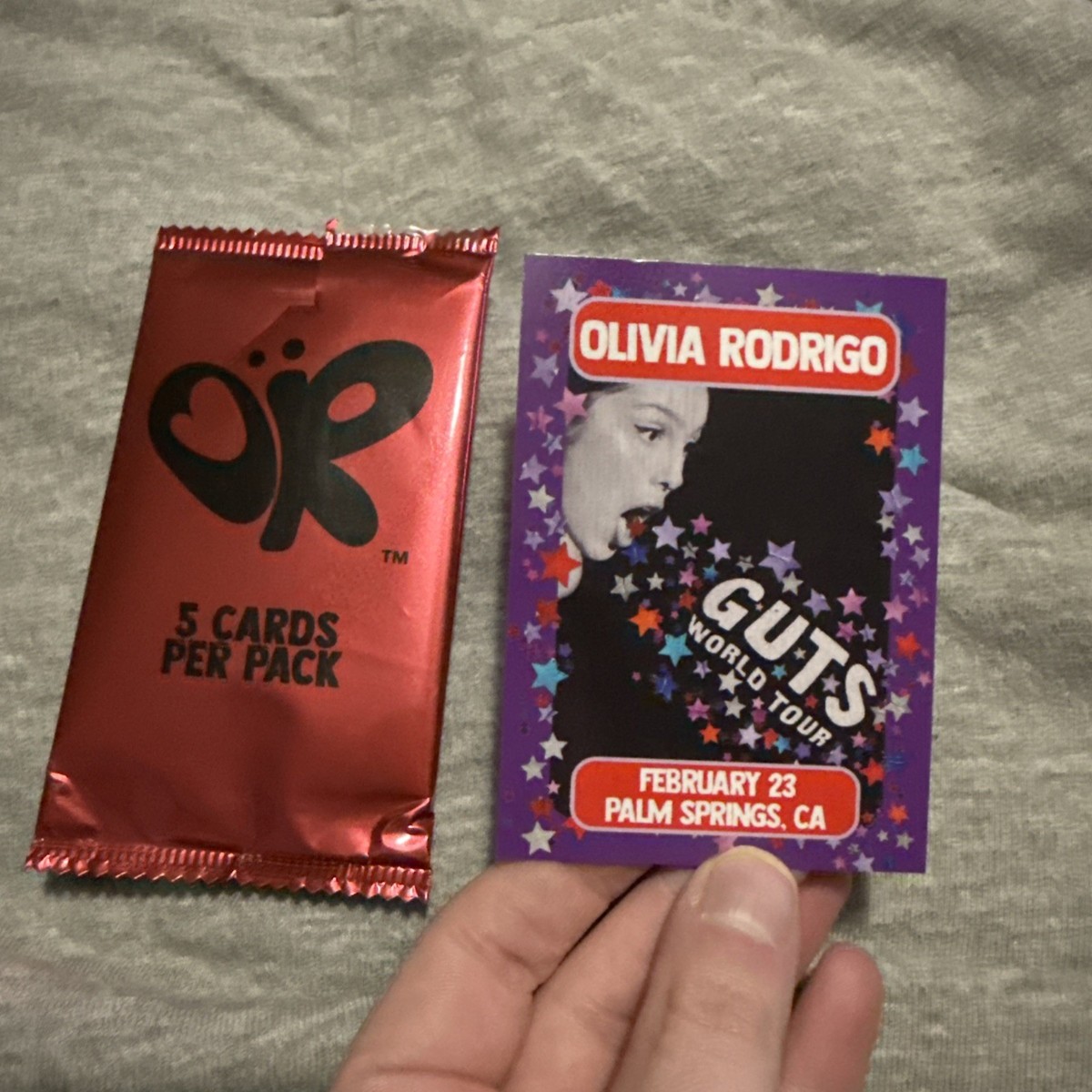 Olivia Rodrigo Guts Trading Card Palm Springs Concert 2/23/24 | eBay