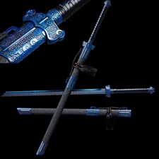 44'' Handmade Straight Ninja Stick Functional Sword 1095 Carbon Steel Ninjato