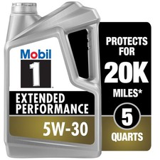 Mobil 1 Extended Performance Full Synthetic Motor Oil 5W-30, 5 5 Quart, Gray 