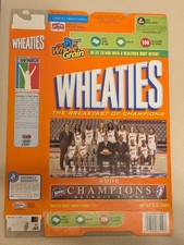 Wheaties Detroit Shock 2006 Champions Empty Cereal Box Flat - WNBA