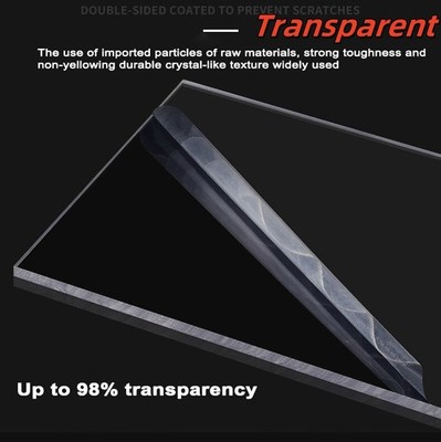 Transparent PVC Plastic Sheet Thin Clear Plastic Panel PVC Plat Thick0.3mm-2mm