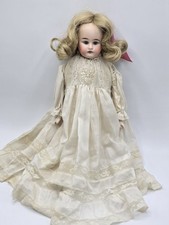 Antique German Bisque Doll Kestner G 1/2 Kid Leather Body 17"