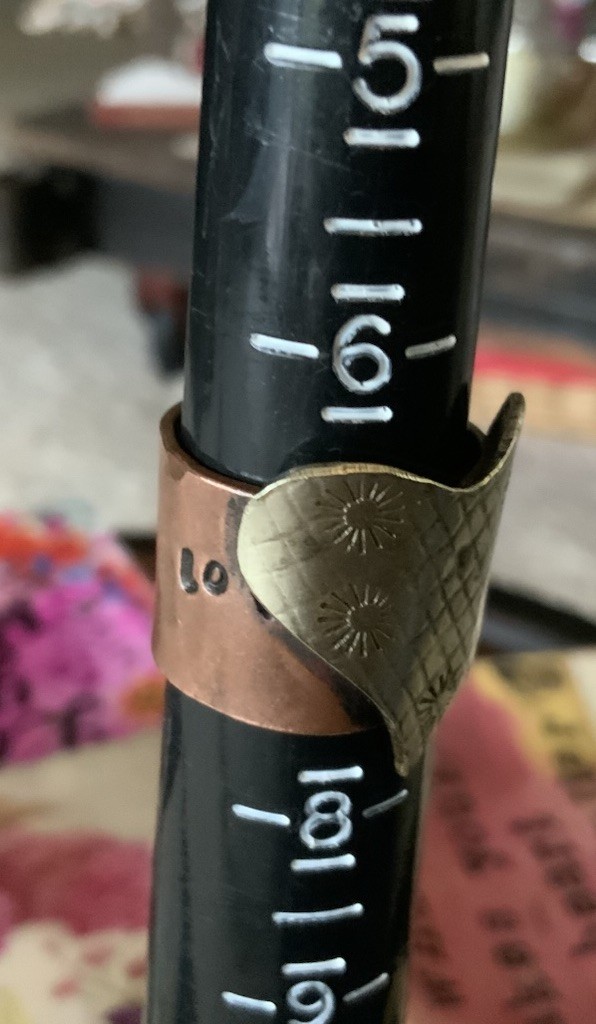 Boho Solid Copper Ring With Heart & Love Wide Ban… - image 6