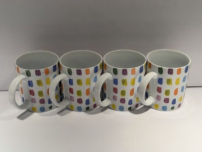 4 Konitz Germany Watercolor Strokes Mugs - Set of Four  in excellent condition.
