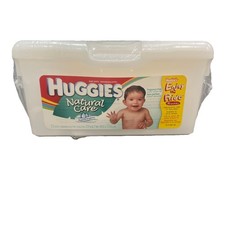 NOS Huggies Natural Care Baby Wipes SEALED 2012 72 count Vintage