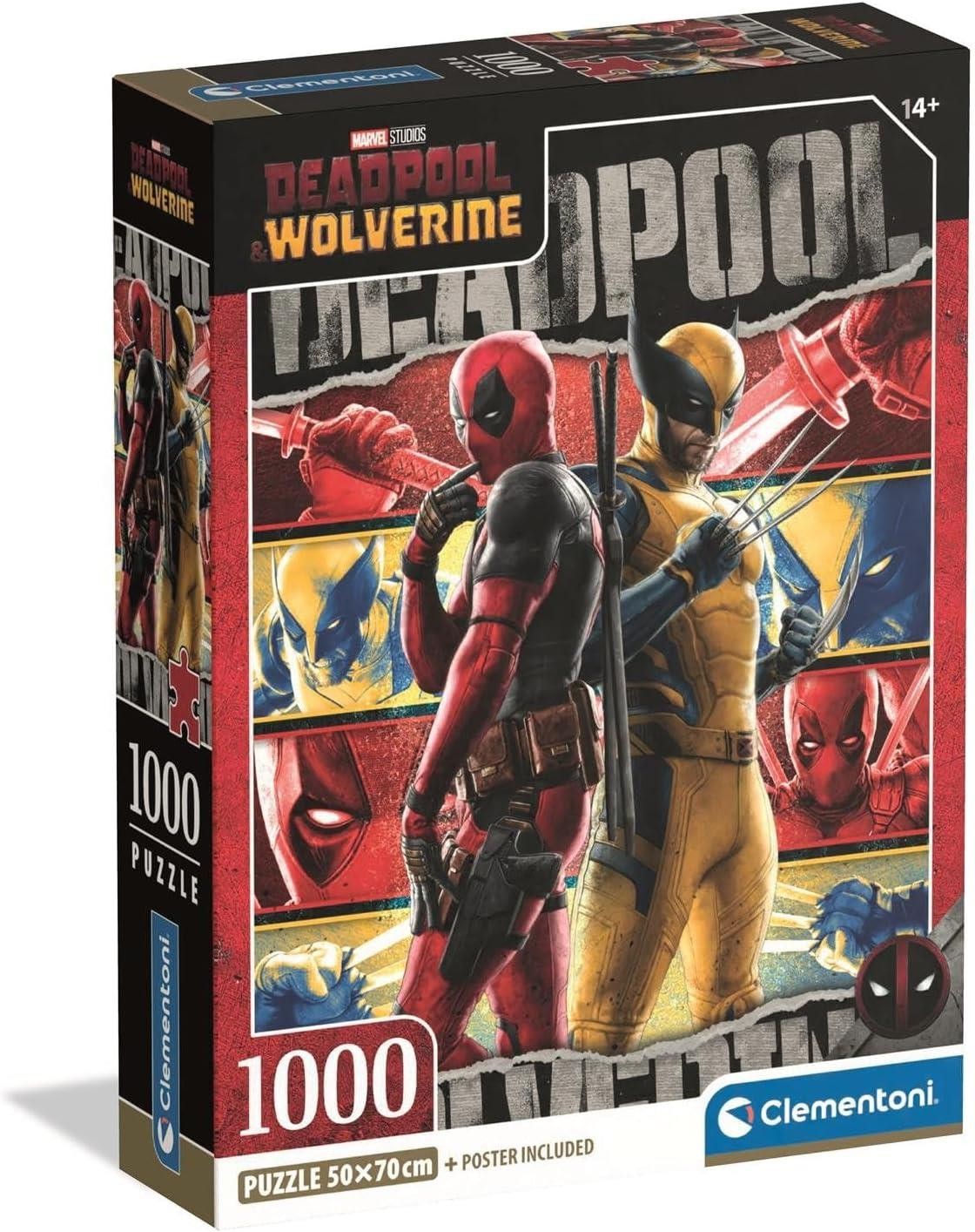 Marvel Deadpool Puzzle Wolverine 1000 Piece Jigsaw Puzzle With Poster